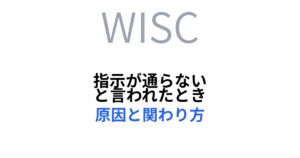 指示が通らないと言われたときの原因とかかわり方（WISC）
