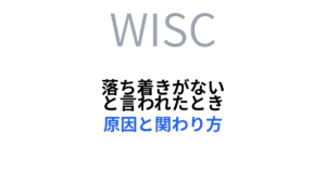 落ち着きがないと言われたときの原因とかかわり方（WISC）